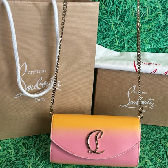 Christian Louboutin Handbags - Christian Louboutin Gradient Pink and Orange Crossbody Bag